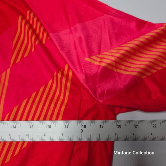 RAPHA CYCLING RED ORANGE PINK REFECTIVE FULL ZIP JACKET JERSEY WOMEN'S SIZE XL - Picture 9 of 10